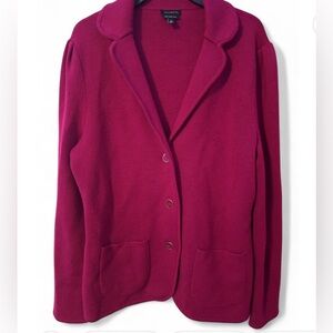 Talbots Fuchsia Wool Blazer
